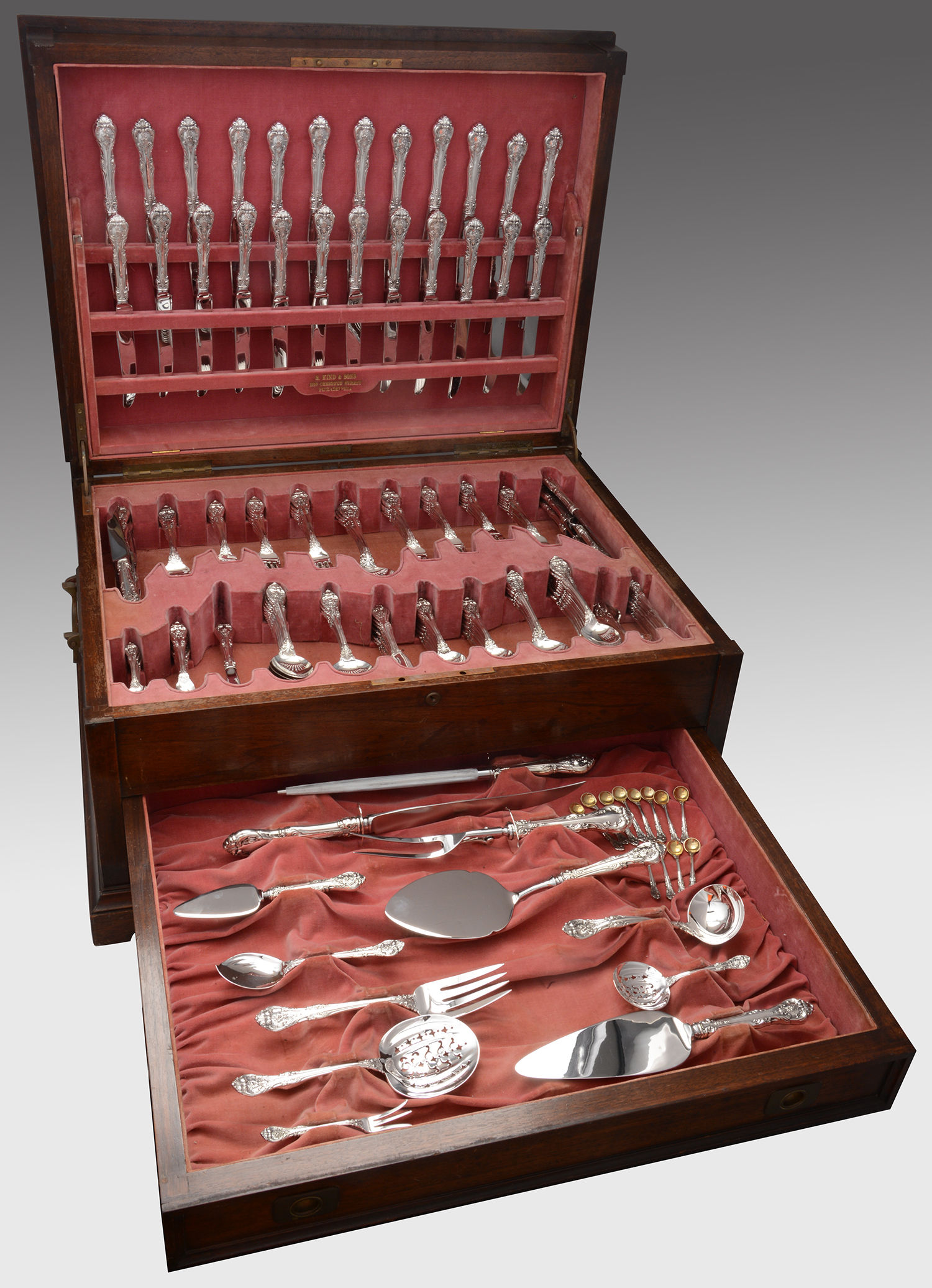 King Edward (Sterling, 1936, No Monos) 223 Piece Estate Set by Gorham Silver-1