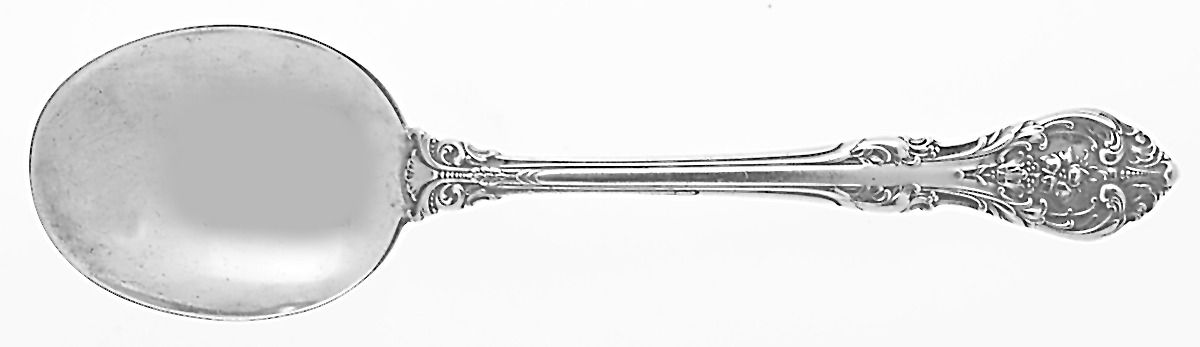 King Edward (Sterling, 1936, No Monos) Round Bowl Soup Spoon (Gumbo) by Gorham Silver-1