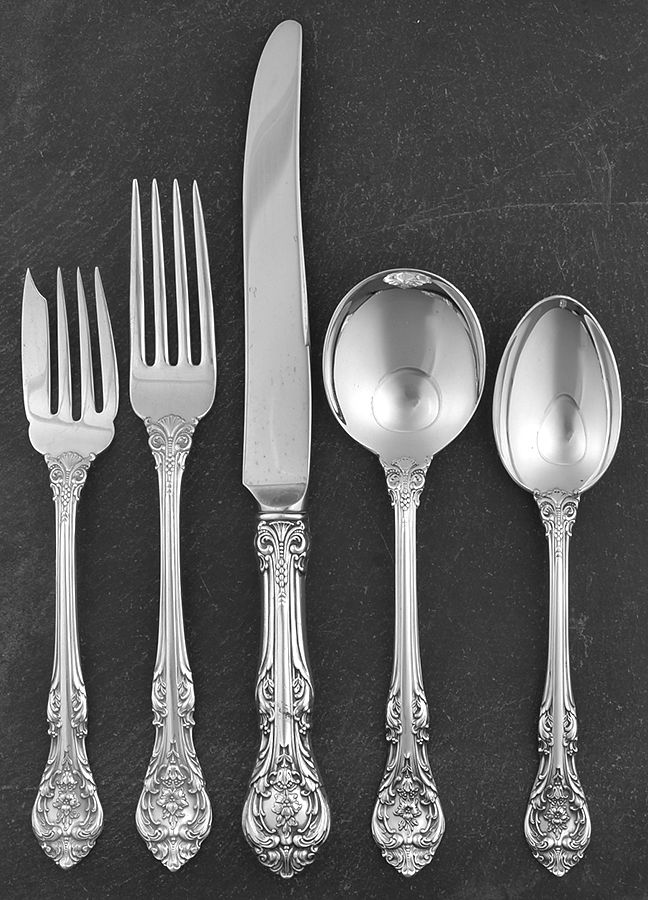King Edward (Sterling, 1936, No Monos) 40-Piece Set by Gorham Silver-1