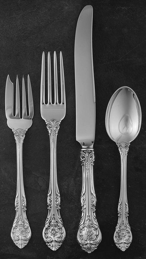 King Edward (Sterling, 1936, No Monos) 32  Piece Estate Set by Gorham Silver-1