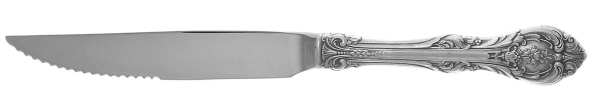 King Edward (Sterling, 1936, No Monos) Steak Knife Individual Hollow, Serrate HC by Gorham Silver-1