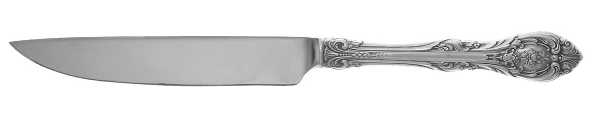 King Edward (Sterling, 1936, No Monos) Steak Knife Individual Hollow, No Serrate HC by Gorham Silver-1