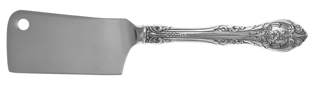 King Edward (Sterling, 1936, No Monos) Cheese Cleaver with Stainless Blade HC by Gorham Silver-1