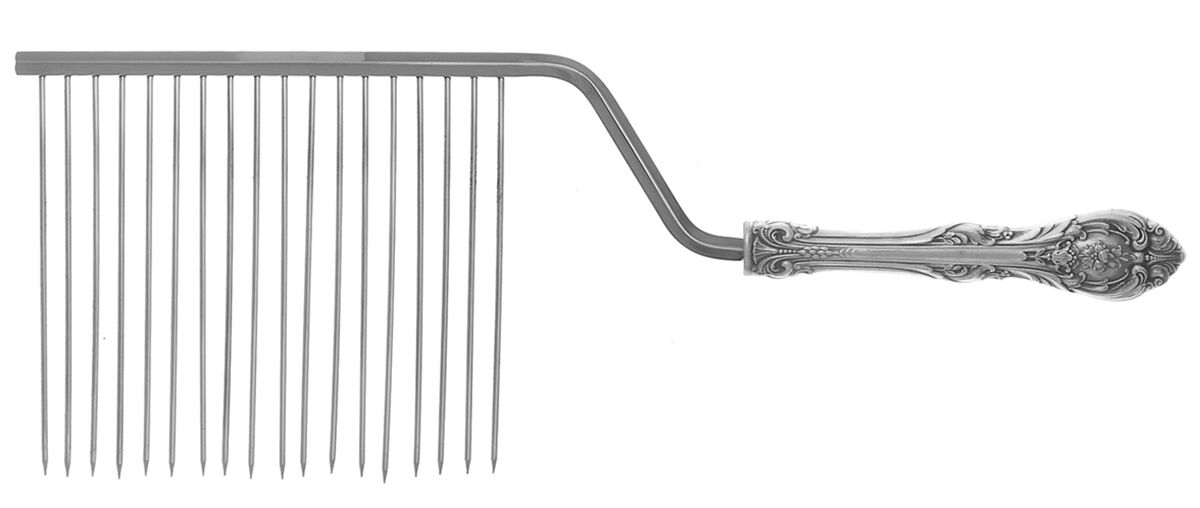 King Edward (Sterling, 1936, No Monos) Cake Breaker with Silverplate Prongs HC by Gorham Silver-1