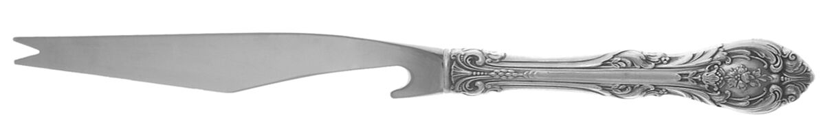 King Edward (Sterling, 1936, No Monos) Bar Knife Serving with Stainless Blade HC by Gorham Silver-1