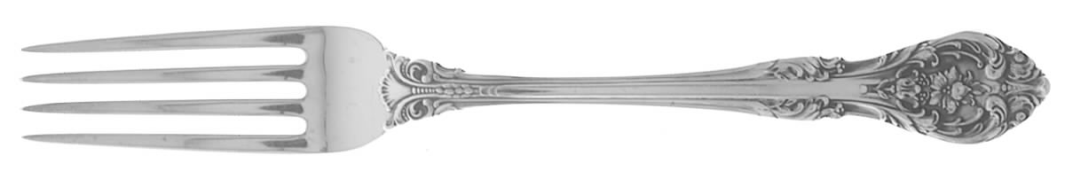 King Edward (Sterling, 1936, No Monos) Fork by Gorham Silver-1