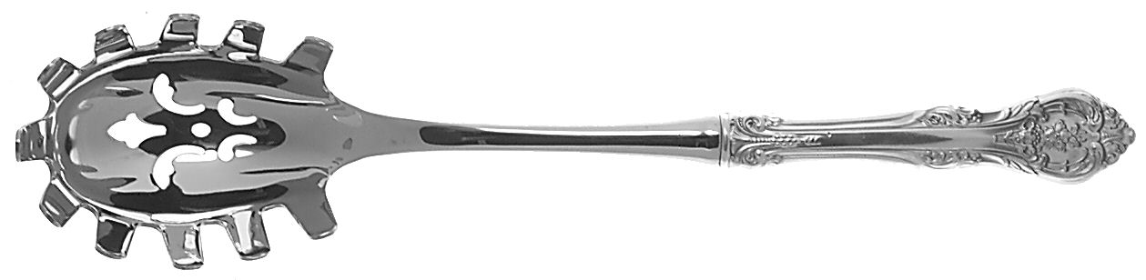 King Edward (Sterling, 1936, No Monos) Pasta Server with Stainless Bowl by Gorham Silver-1