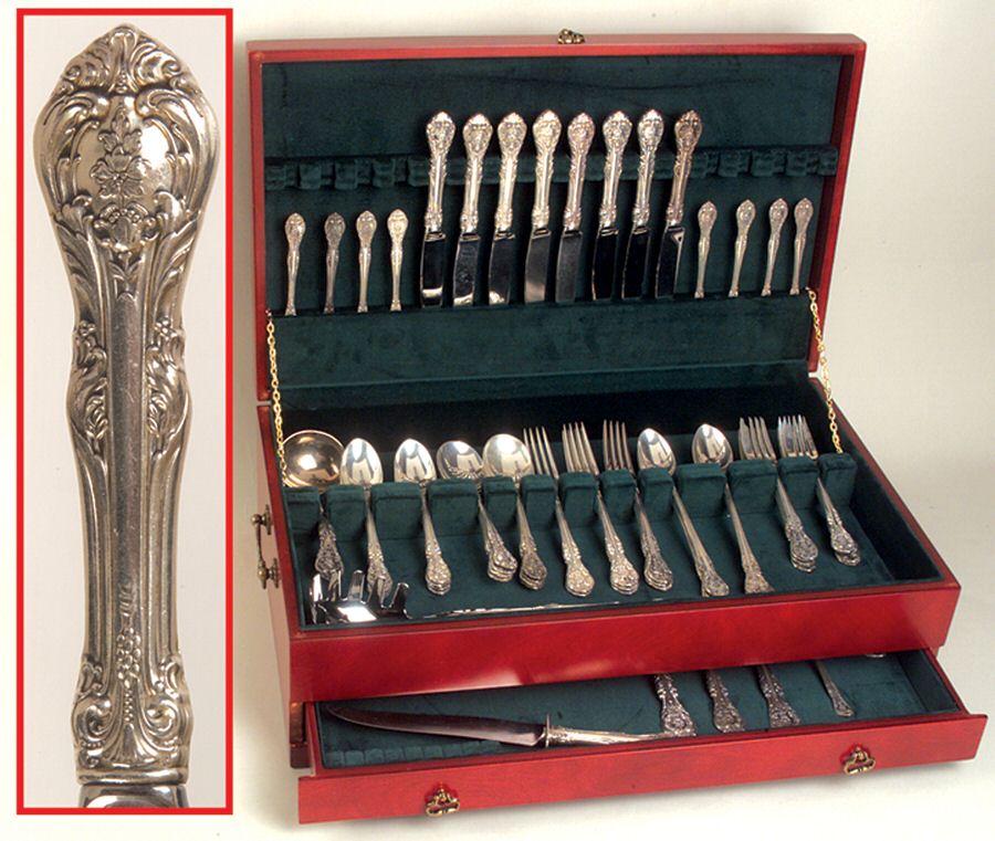 King Edward (Sterling, 1936, No Monos) 67 Piece Set by Gorham Silver-1