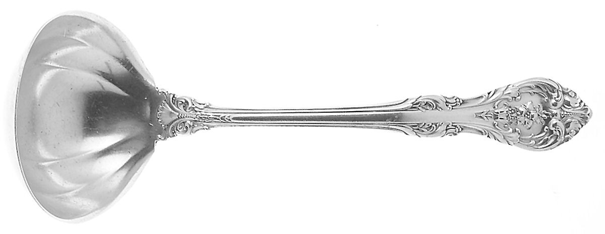 King Edward (Sterling, 1936, No Monos) Solid Gravy Ladle by Gorham Silver-1