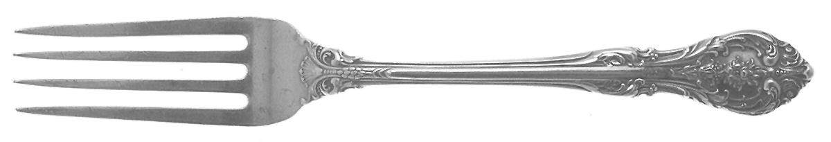King Edward (Sterling, 1936, No Monos) Solid Youth Tea Fork by Gorham Silver-1