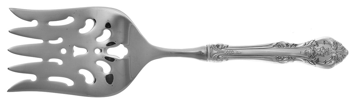 King Edward (Sterling, 1936, No Monos) Fish Serving Fork with Stainless Tines by Gorham Silver-1