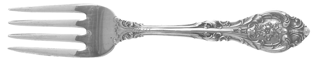 King Edward (Sterling, 1936, No Monos) Baby Fork by Gorham Silver-1