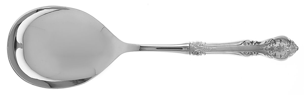 King Edward (Sterling, 1936, No Monos) Smooth Casserole Spoon with Stainless Bowl by Gorham Silver-1