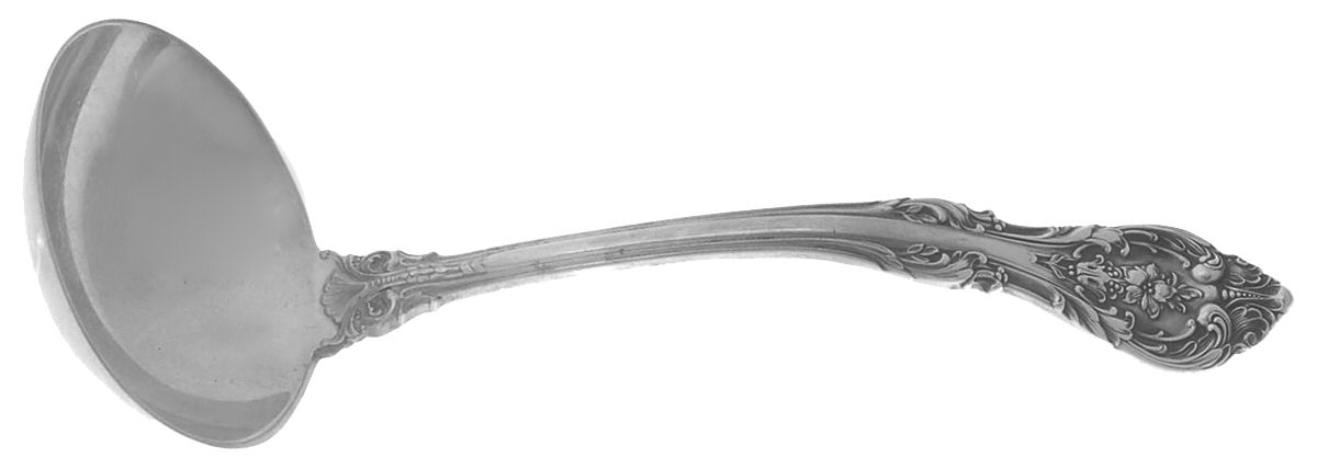 King Edward (Sterling, 1936, No Monos) Solid Gravy Ladle by Gorham Silver-1
