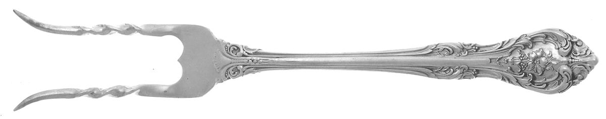 King Edward (Sterling, 1936, No Monos) Sandwich Fork by Gorham Silver-1