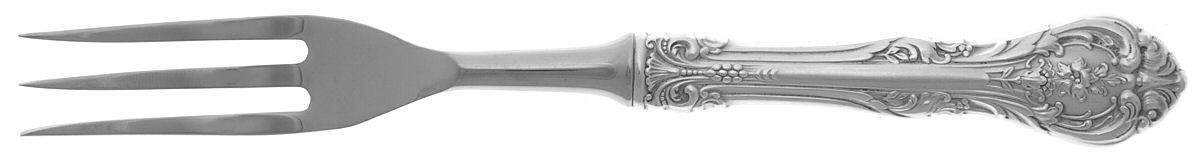 King Edward (Sterling, 1936, No Monos) Individual Fruit Fork with Stainless Tines by Gorham Silver-1