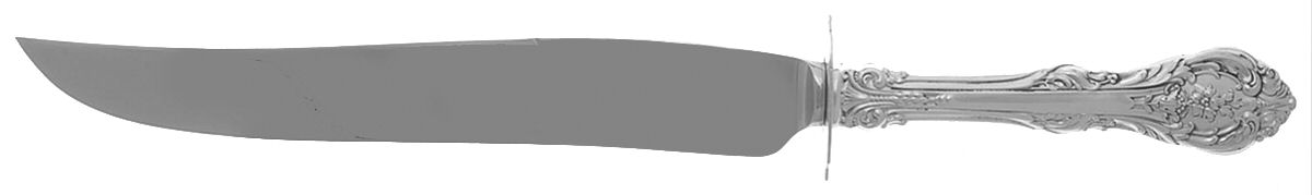 King Edward (Sterling, 1936, No Monos) Large Stainless Blade Roast Carving Knife by Gorham Silver-1