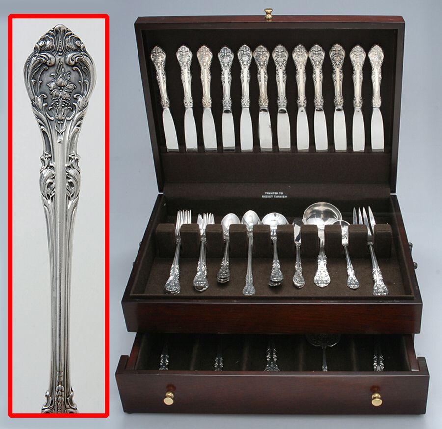 King Edward (Sterling, 1936, No Monos) 117 Piece Set by Gorham Silver-1