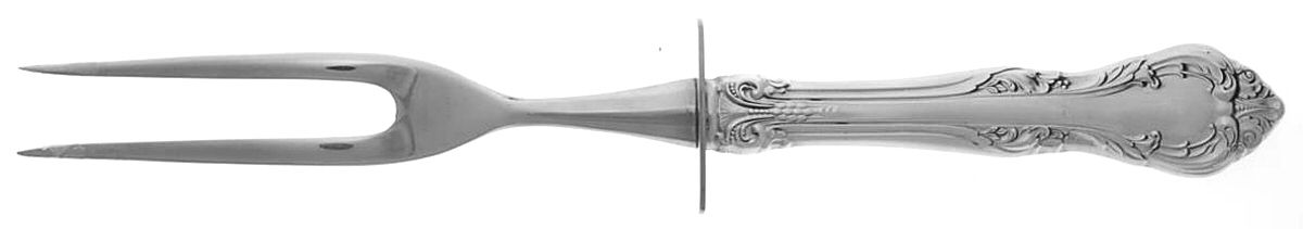 King Edward (Sterling, 1936, No Monos) Small Steak Carving Fork with Stainless Prongs by Gorham Silver-1