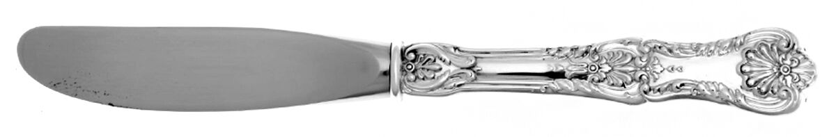King George (Sterling, 1894, No Monograms) Modern Hollow Butter Spreader (Stainless) by Gorham Silver-1