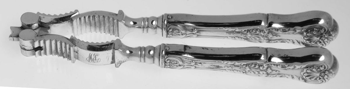 King George (Sterling, 1894, No Monograms) Silverplate Grip Nut Cracker by Gorham Silver-1