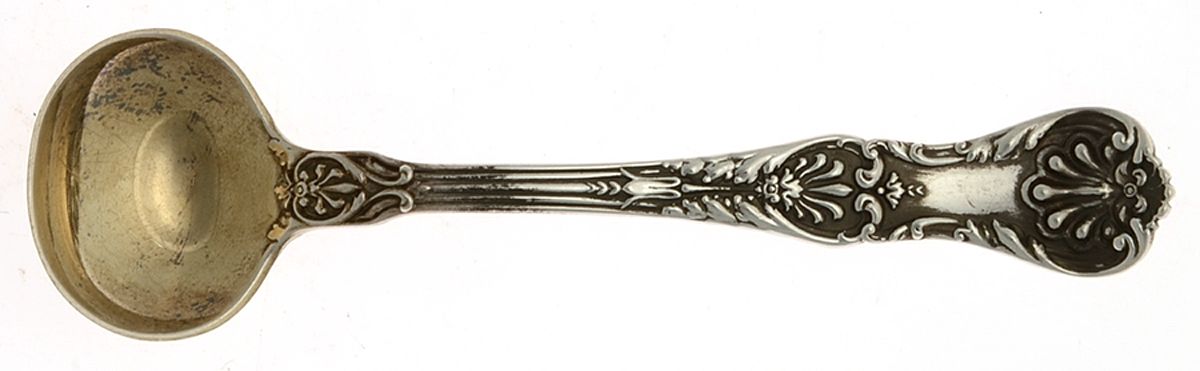 King George (Sterling, 1894, No Monograms) Master Salt Spoon by Gorham Silver-1