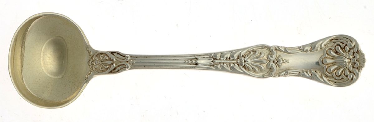 King George (Sterling, 1894, No Monograms) Master Salt Spoon by Gorham Silver-1