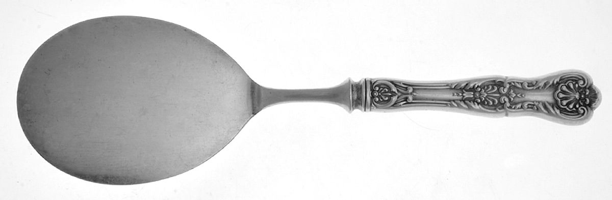 King George (Sterling, 1894, No Monograms) Pastry Server with Silverplate Blade by Gorham Silver-1