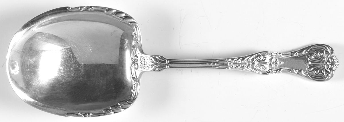 King George (Sterling, 1894, No Monograms) Large Solid Berry/Casserole Spoon by Gorham Silver-1