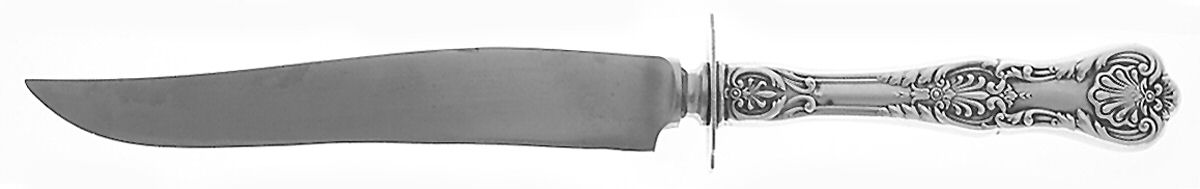 King George (Sterling, 1894, No Monograms) Small Carving Knife W/Sterling Guard by Gorham Silver-1
