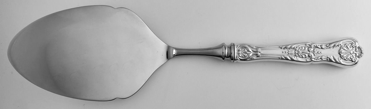 King George (Sterling, 1894, No Monograms) Pastry Server with Stainless Blade by Gorham Silver-1