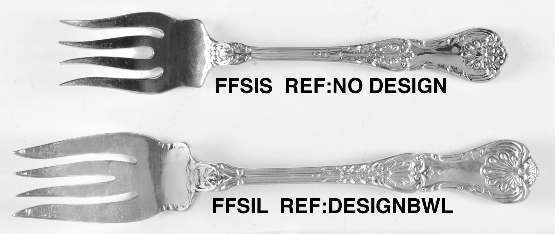 King George (Sterling, 1894, No Monograms) Small Individual Solid Fish/Salad Fork by Gorham Silver-1