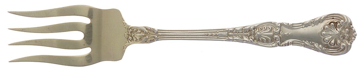 King George (Sterling, 1894, No Monograms) Small Individual Solid Fish/Salad Fork by Gorham Silver-1