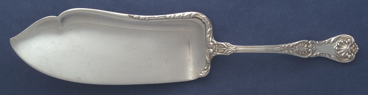 King George (Sterling, 1894, No Monograms) Small Solid Fish Serving Knife by Gorham Silver-1