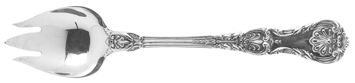 King George (Sterling, 1894, No Monograms) Ice Cream Fork by Gorham Silver-1