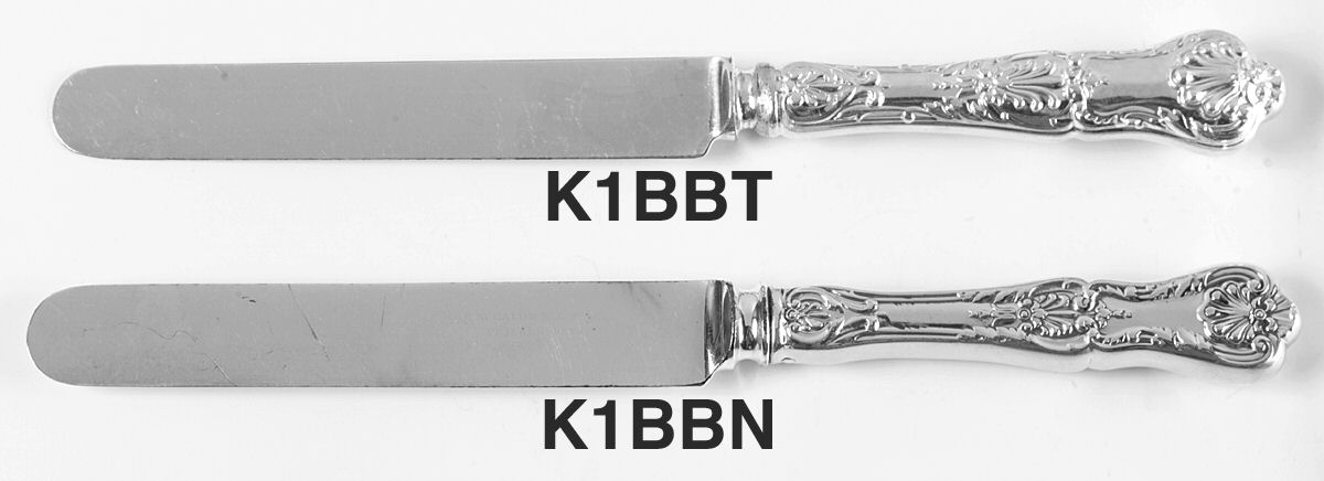 King George (Sterling, 1894, No Monograms) Blunt Thick Hollow Knife with Bolster by Gorham Silver-1