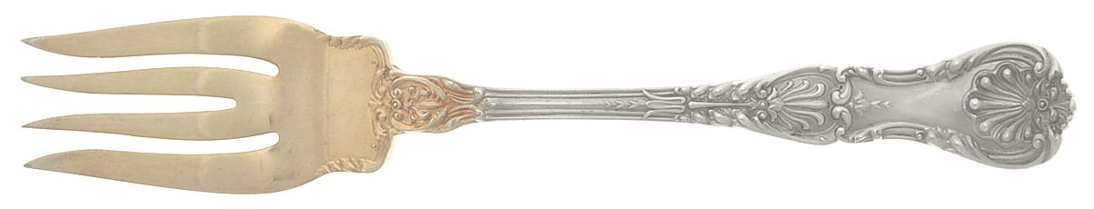King George (Sterling, 1894, No Monograms) Large Individual Solid Fish/Salad Fork by Gorham Silver-1