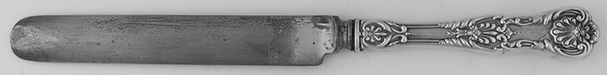 King George (Sterling, 1894, No Monograms) Blunt Thin Hollow Knife with Bolster by Gorham Silver-1