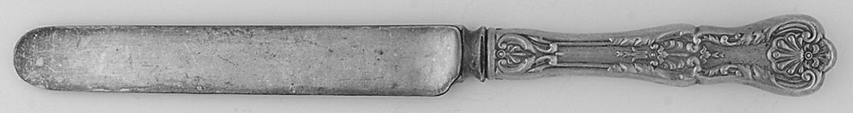 King George (Sterling, 1894, No Monograms) Blunt Thin Hollow Knife with Bolster by Gorham Silver-1