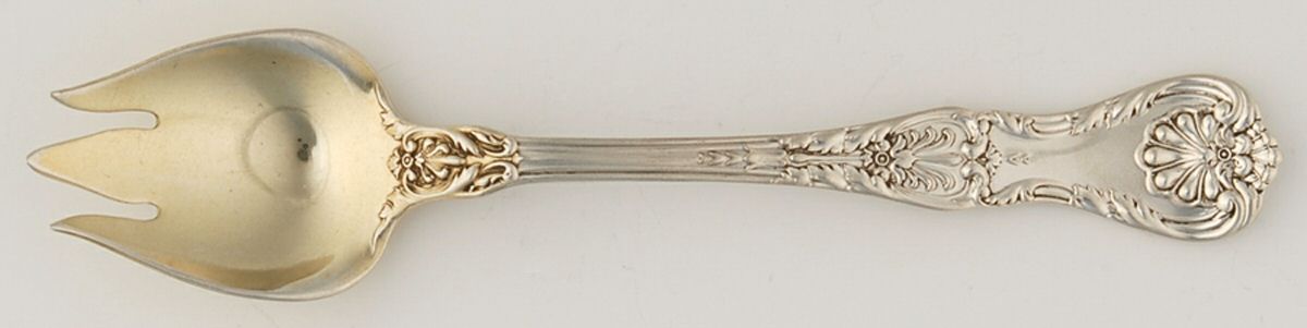 King George (Sterling, 1894, No Monograms) Ice Cream Fork by Gorham Silver-1