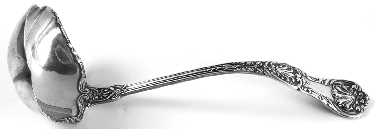 King George (Sterling, 1894, No Monograms) Oyster Ladle Solid Piece by Gorham Silver-1