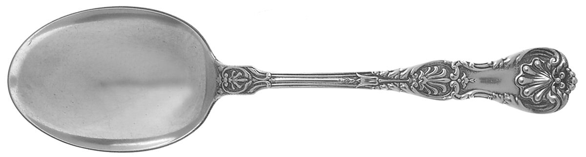 King George (Sterling, 1894, No Monograms) Solid Serving Spoon by Gorham Silver-1