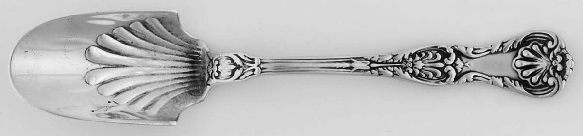 King George (Sterling, 1894, No Monograms) Solid Cheese Scoop by Gorham Silver-1