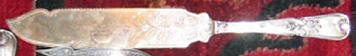 Kings I (Sterling, 1875) Large Solid Piece Cake Knife by Gorham Silver-1