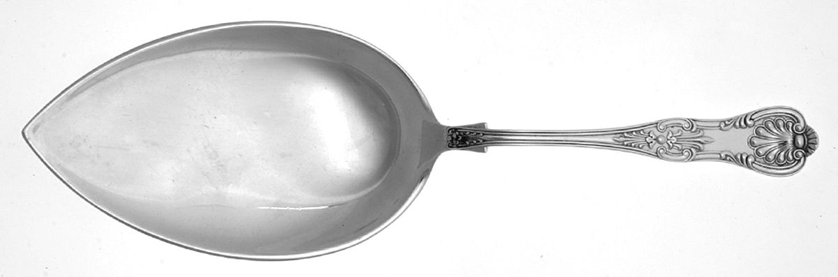 Kings III (Sterling, 1885) Large Solid Pie Knife by Gorham Silver-1