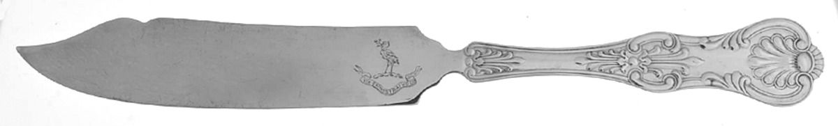 Kings III (Sterling, 1885) Individual Solid Fish Knife by Gorham Silver-1