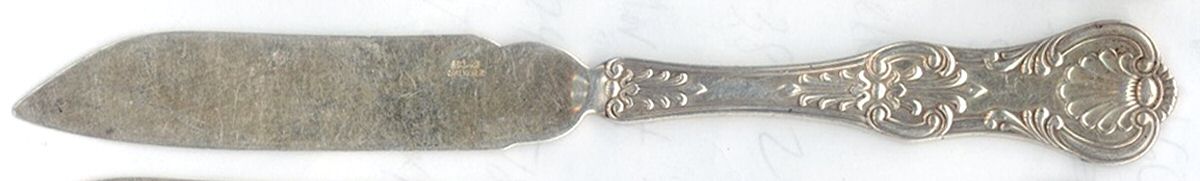 Kings III (Sterling, 1885) Small Individual Solid Fish Knife by Gorham Silver-1