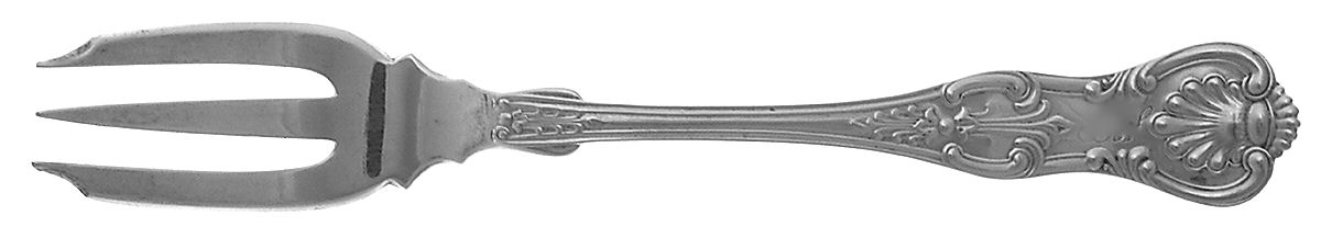 Kings III (Sterling, 1885) Small Individual Solid Fish/Salad Fork by Gorham Silver-1