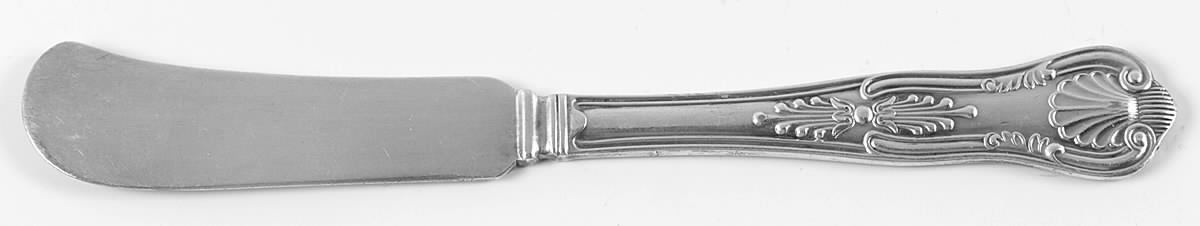 Kings (Silverplate, 1890) Flat Handle Butter Spreader by Gorham Silver-1