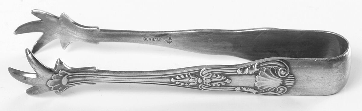 Kings (Silverplate, 1890) Small Sugar Tongs by Gorham Silver-1